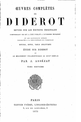 Couverture de Diderot - Oeuvres 09